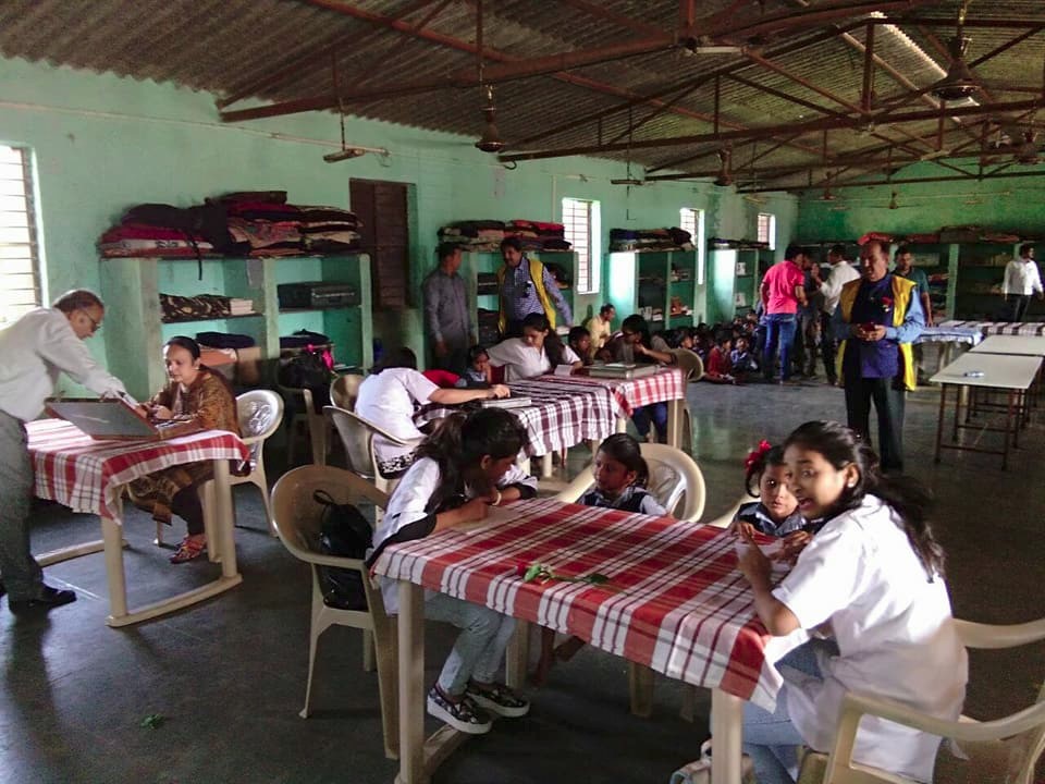 Camp organised by Lion's club of Malad-Dindoshi. Students examined around 650 childrens 
